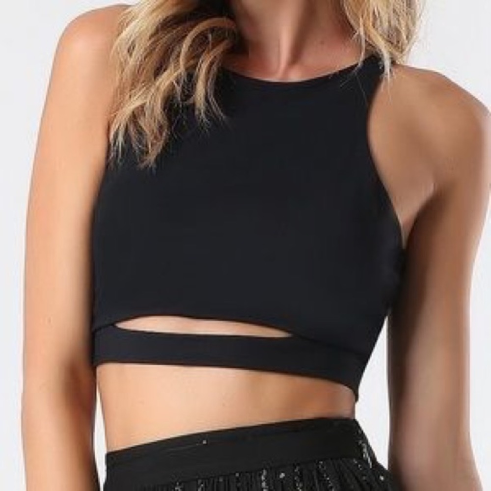 Bebe Slit Front Crop Too